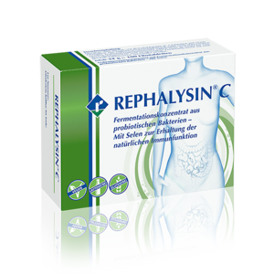 REPHALYSIN® C – Das Fermentationskonzentrat enthält eine komplexe Stoffmischung aus Bestandteilen und physiologischen Stoffwechselprodukten der Mikroorganismenkultur, zur Erhaltung der natürlichen Immunfunktion.